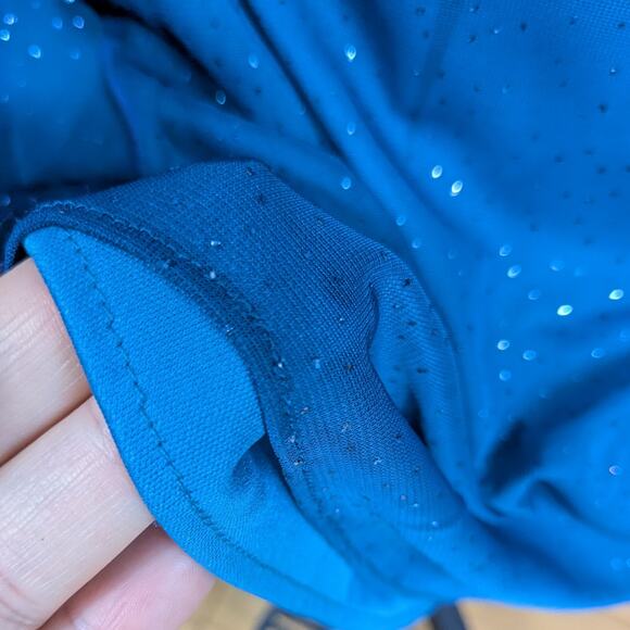 Vintage Betsy Adam Prom Dress Maxi Gown 6 Blue Y2K Fairy Ombre Ruffle 90s Glam - Picture 10 of 12